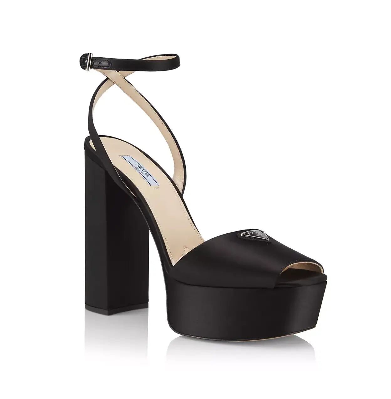 Logo Satin Platform Sandals - Chic by Taj
