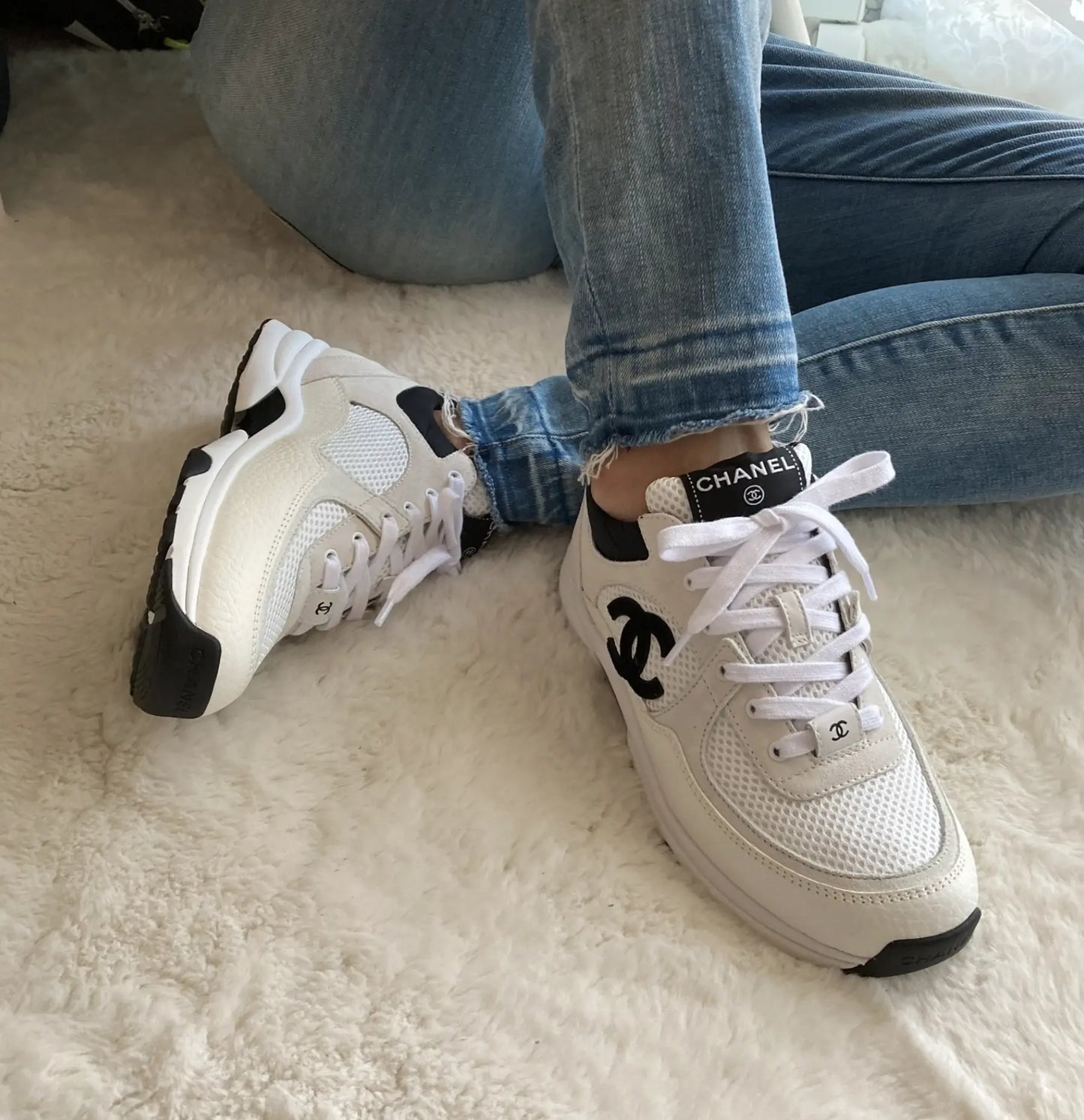 TAJ KNIT & SUEDE SNEAKERS - Chic by Taj