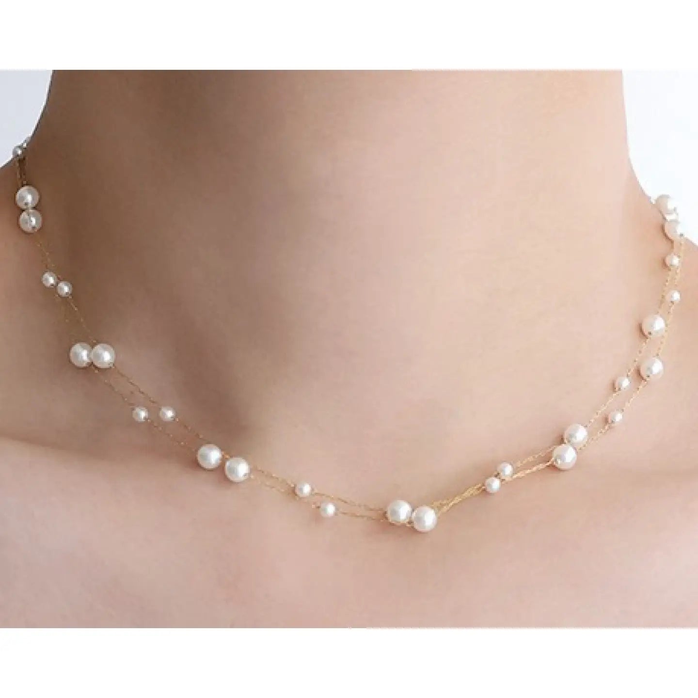 18K Gold Plated Perl Necklace -