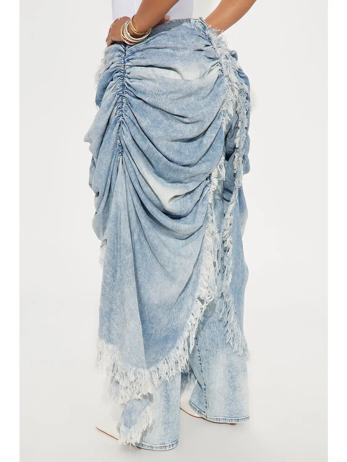 Distressed Skirt Jeans