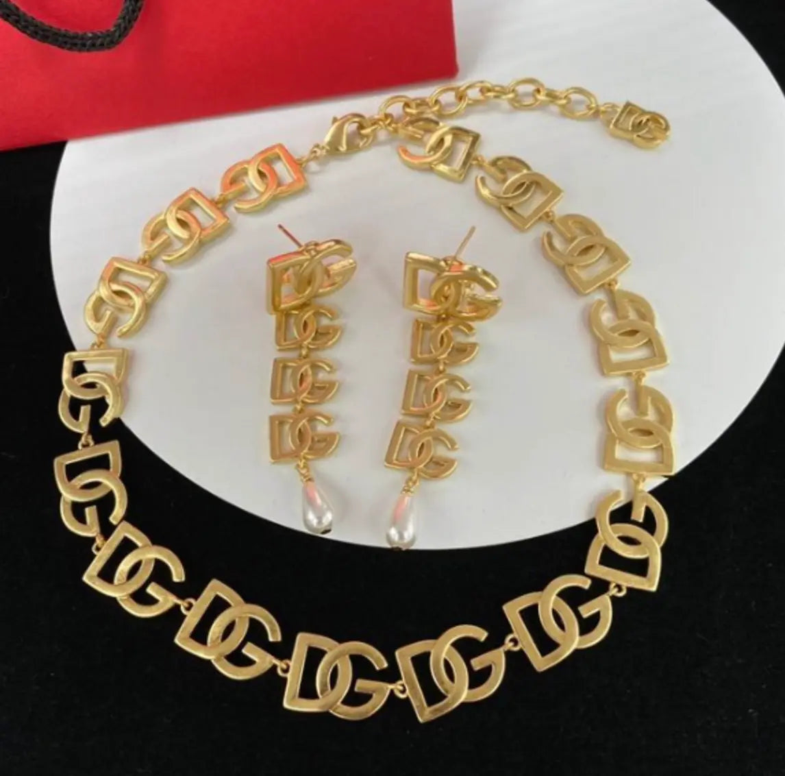 TAJ LOGOD NECKLACE SET. ( ship next day ) - Chic by Taj