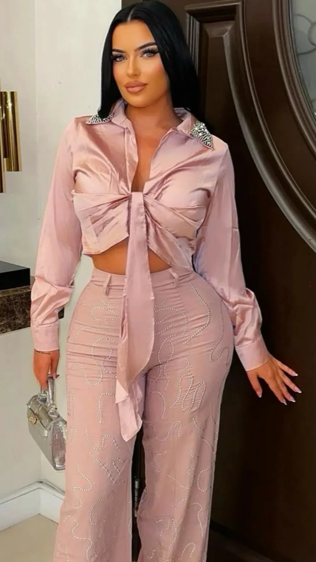 Elia glam palazzo pants set - Chic by Taj