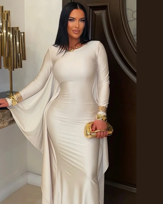 Silhouette maxi dress (Nude)