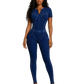 Wash Front Jumpsuit - Chic by Taj