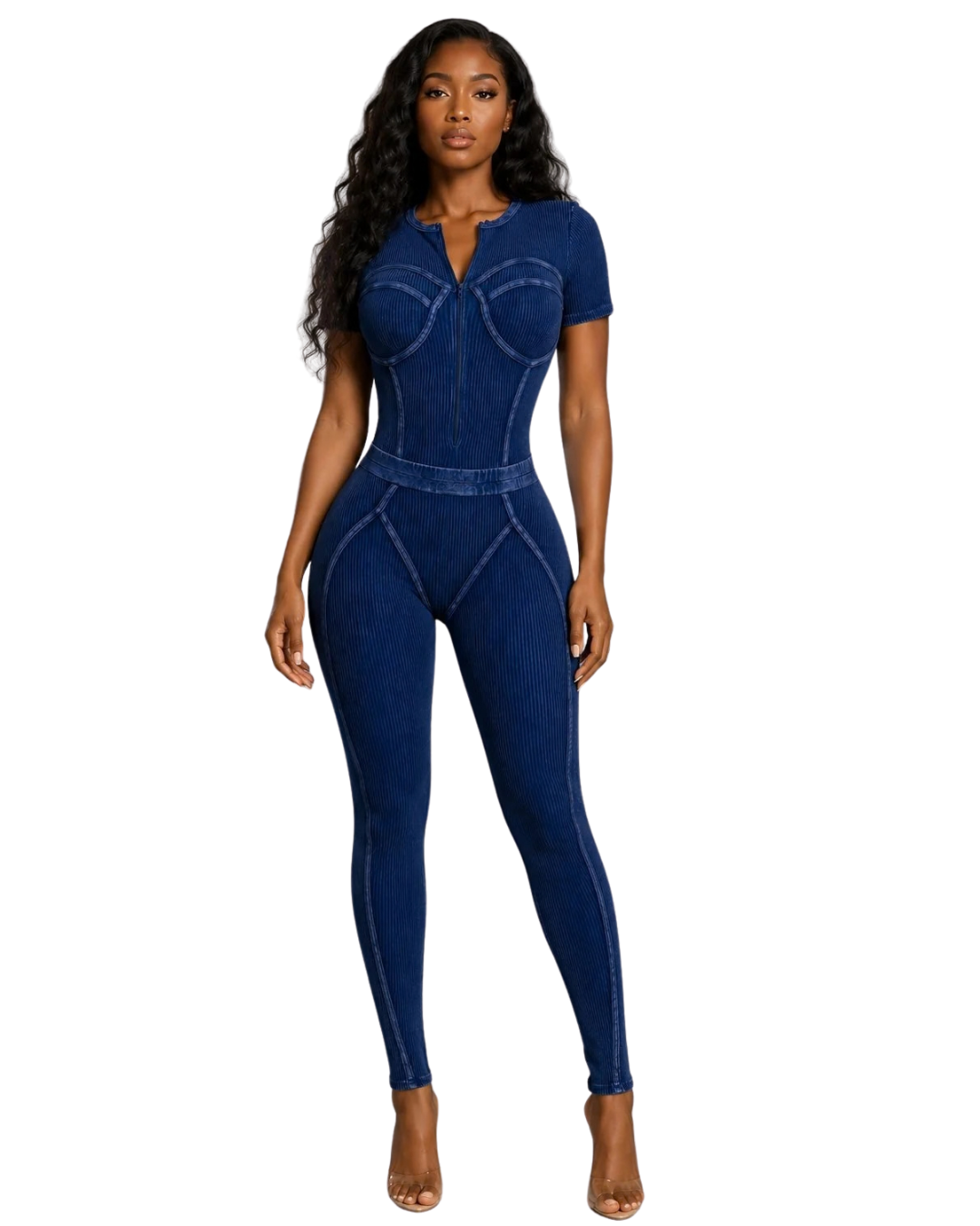 Wash Front Jumpsuit - Chic by Taj