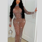 Crystal Dress (Brown/Silver) - Chic by Taj