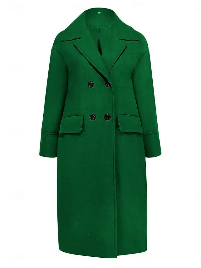 Stand Collar Woolen Coat