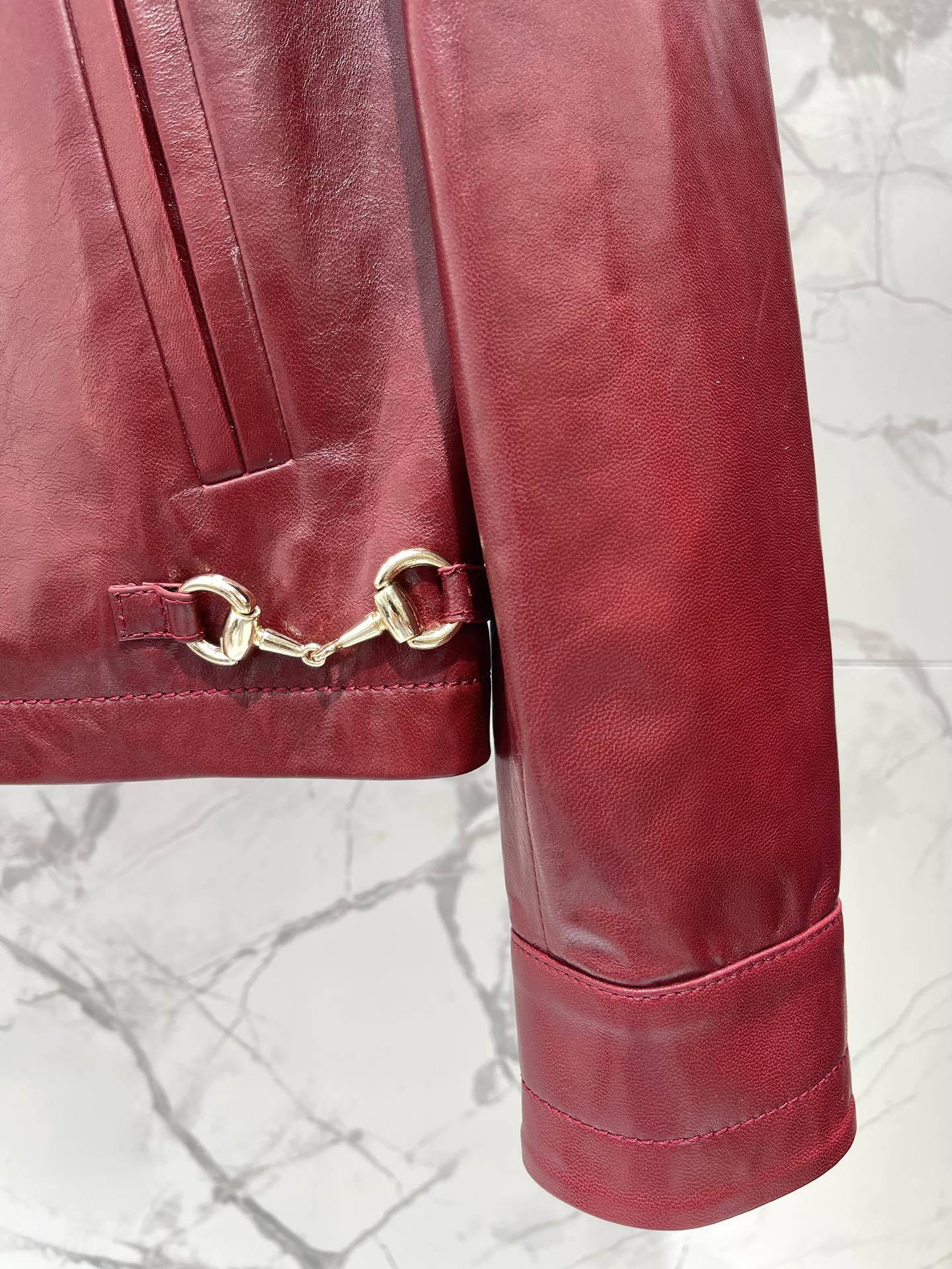 GG Red Leather Jacket