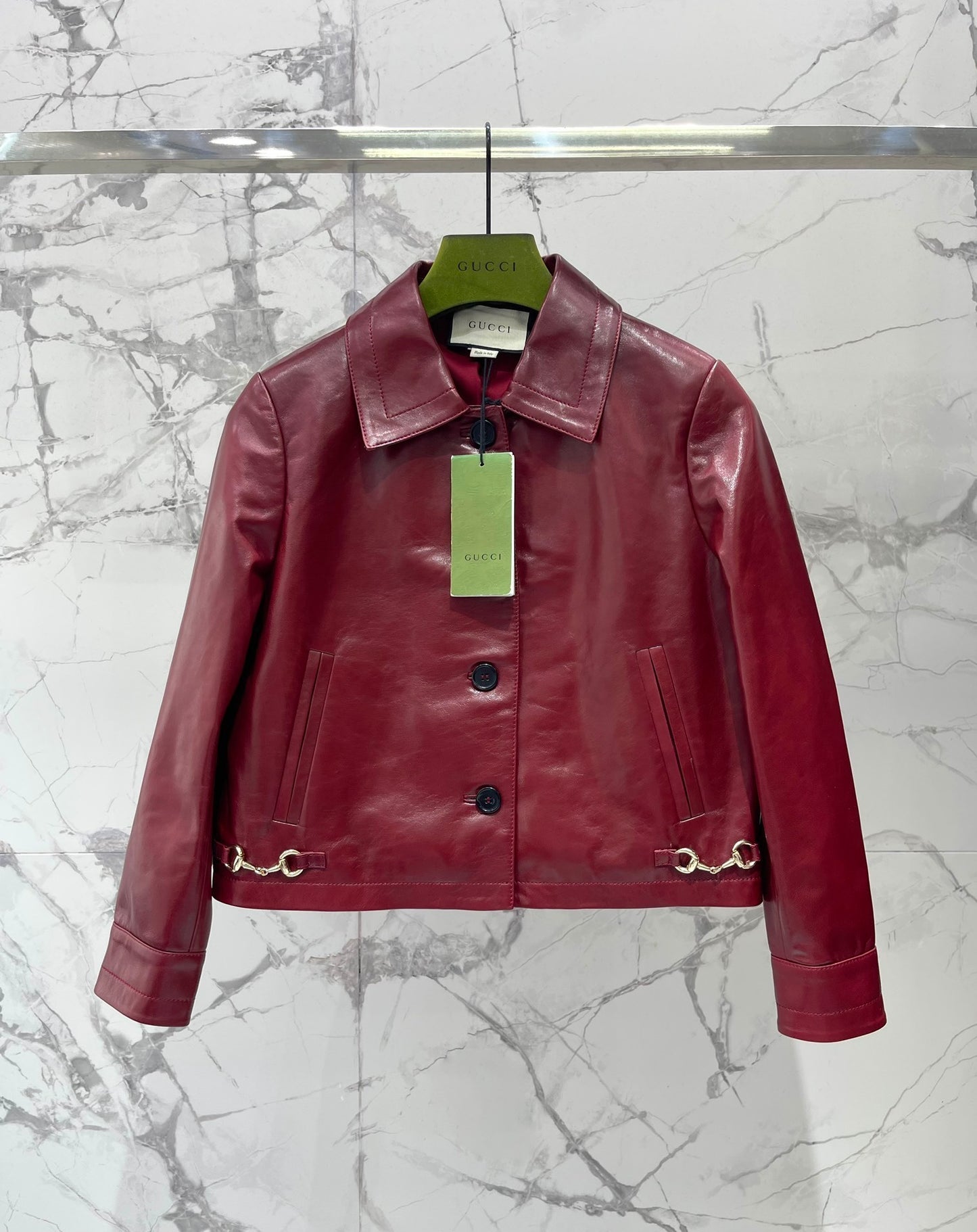 GG Red Leather Jacket