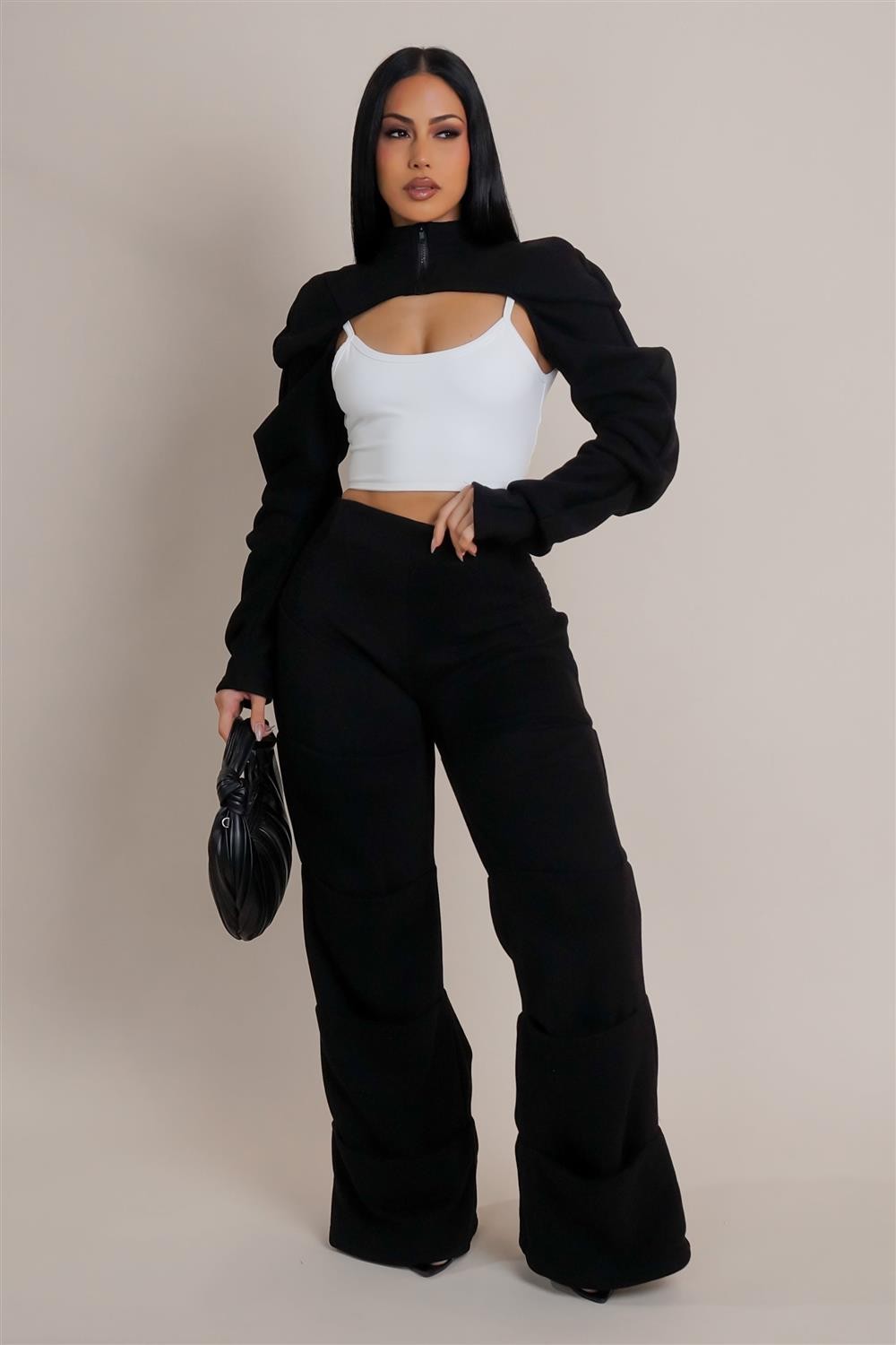 BRUSHED FLEECE SWEATSUIT SET