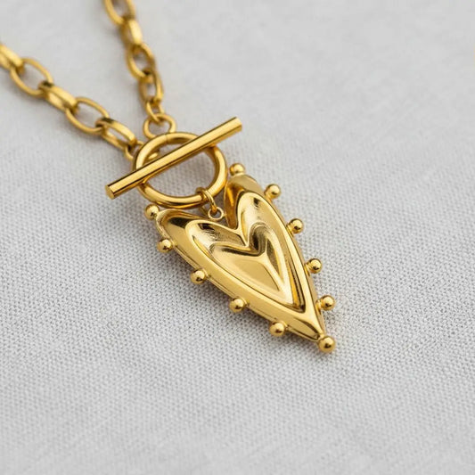 Double Layer Heart Pendant Necklace