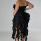 Bandage Ruffle Bustier Dress - Chic by Taj