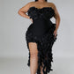 Bandage Ruffle Bustier Dress - Chic by Taj