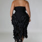 Bandage Ruffle Bustier Dress - Chic by Taj