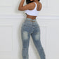 Double Waist Denim Jeans - Chic by Taj