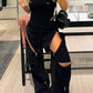 Patchwork Zipper Pants - Chic by Taj