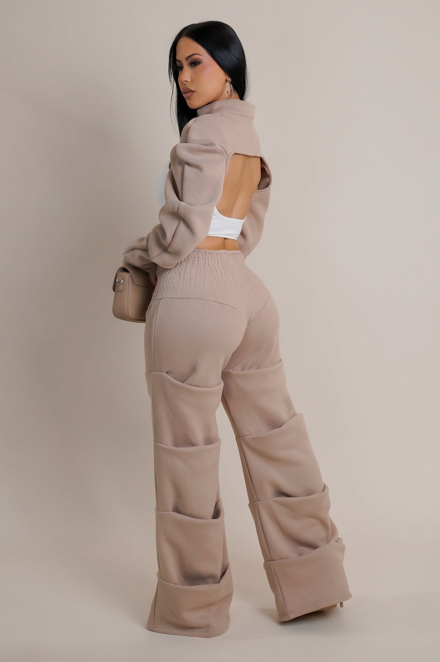 BRUSHED FLEECE SWEATSUIT SET