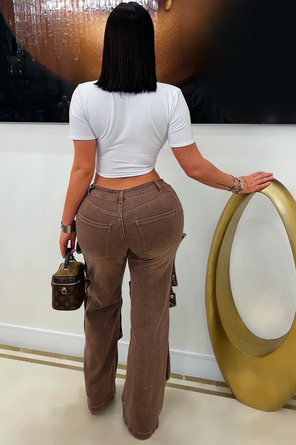 Couture snap jeans (Brown)