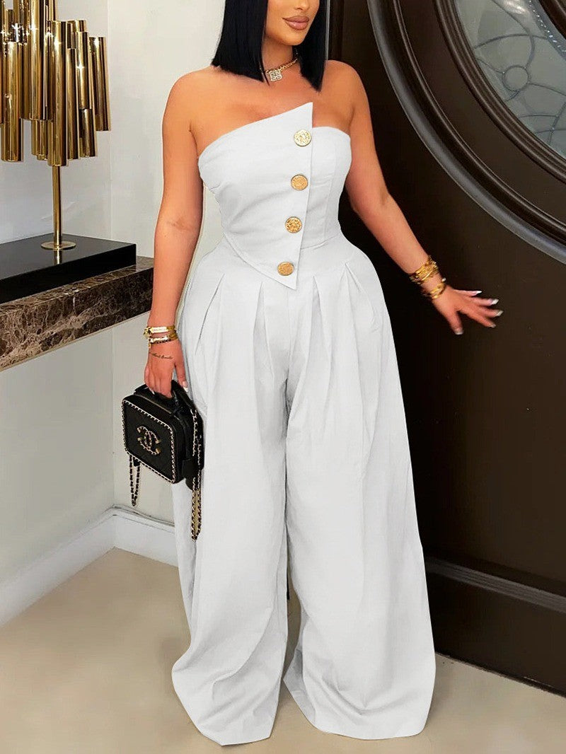 palazzo jumpsuit (Olive/gold)