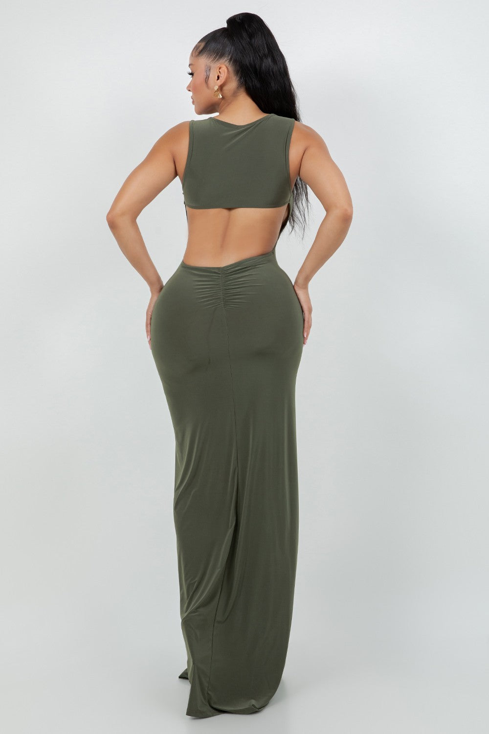 Front Tie Maxi Dress