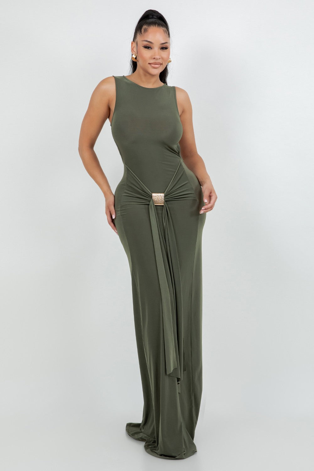 Front Tie Maxi Dress