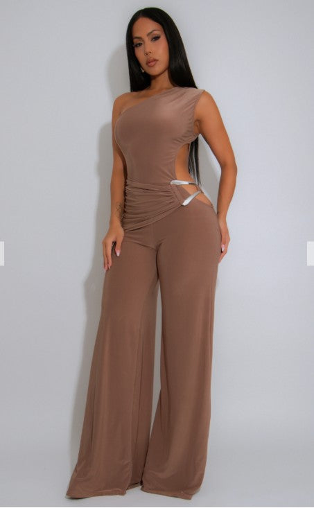 palazzo jumpsuit (Black/silver)