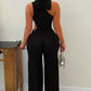 Palazzo Jumpsuit (Black/Silver) - Chic by Taj