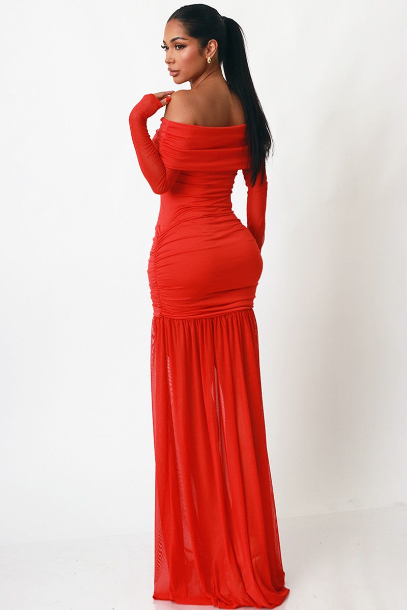 Off Shoulder Maxi Dress