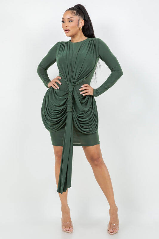 Draped Mini Dress