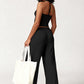 V-neck Crop Tank & Wide-leg Pants Lounge Set - Chic by Taj