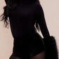 Faux Fur Cuff Bodysuit - Chic by Taj