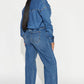 Denim Long Sleeves Jumpsuit - Chic by Taj