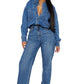 Denim Long Sleeves Jumpsuit - Chic by Taj