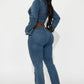 Vintage Denim Jacket Set - Chic by Taj