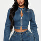 Vintage Denim Jacket Set - Chic by Taj