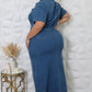 Denim Front Slit Dress - Chic by Taj