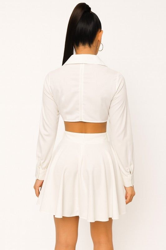 Gold Metal Button Dress