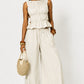 Wide Leg Linen Pants Set - Chic by Taj