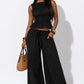 Wide Leg Linen Pants Set - Chic by Taj