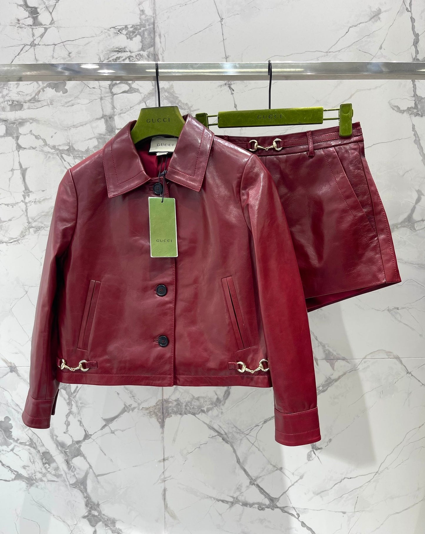 GG Red Leather Jacket