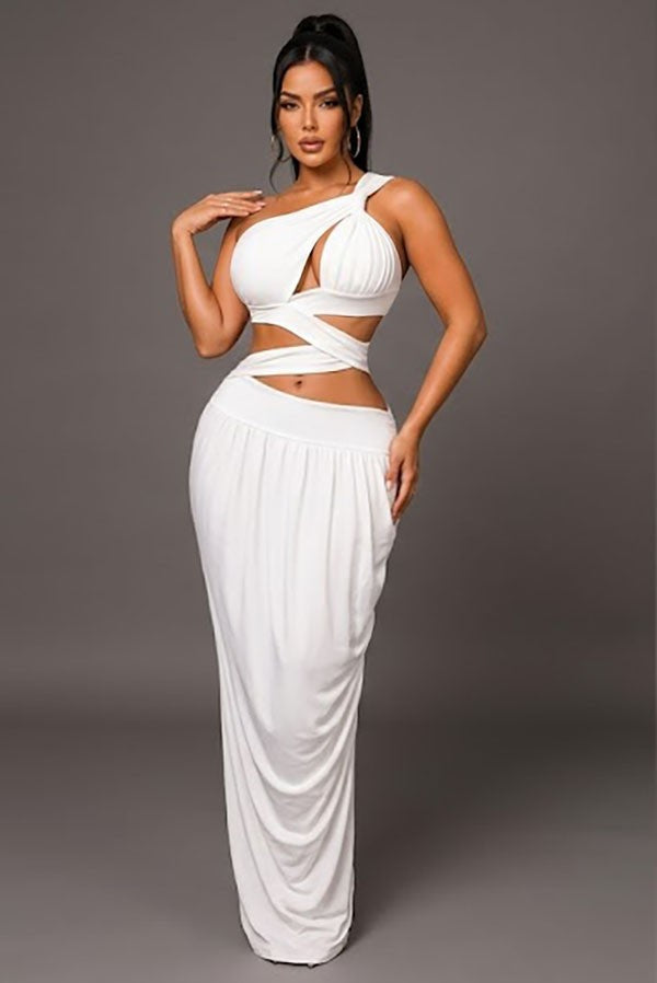 Larva resort maxi dress (White)