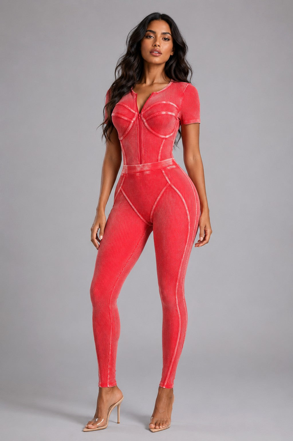 Wash Front Jumpsuit - Chic by Taj