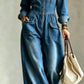 Denim Wide Leg Jumpsuit - Chic by Taj