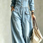 Denim Wide Leg Jumpsuit - Chic by Taj