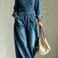 Denim Wide Leg Jumpsuit - Chic by Taj