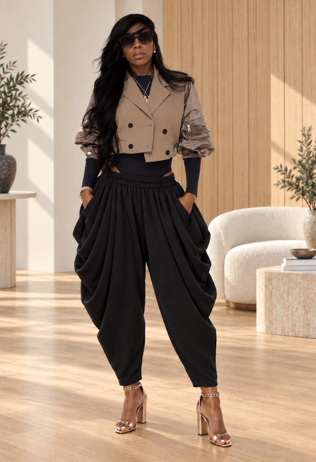 Baggy Silhouette Sweatpants - Chic by Taj