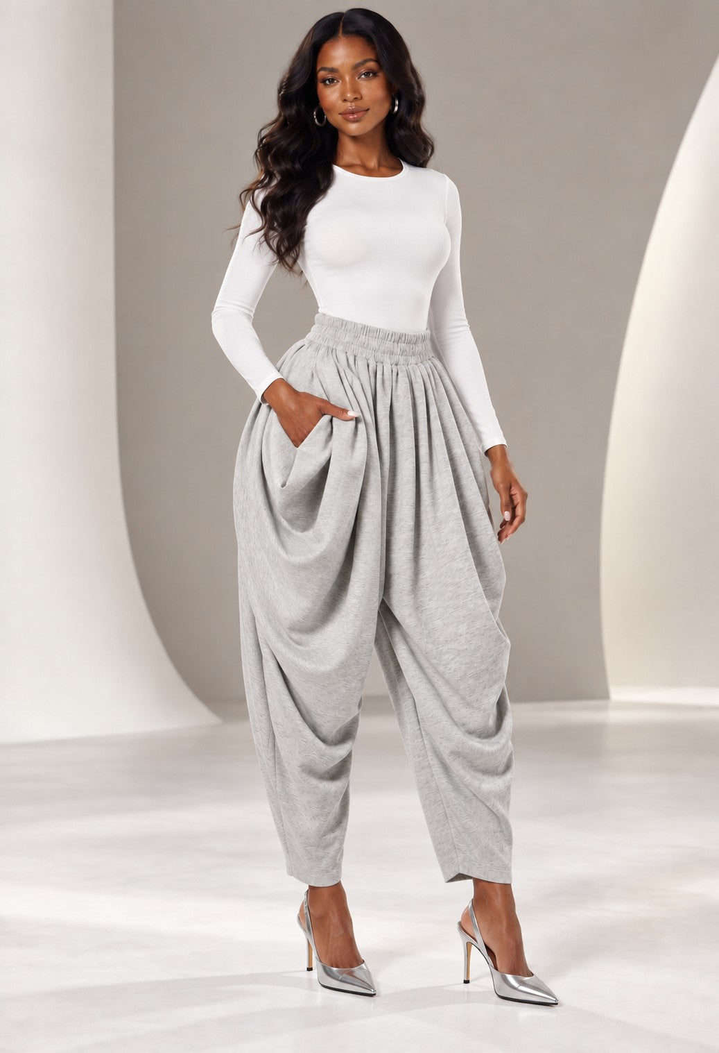 Baggy Silhouette Sweatpants - Chic by Taj