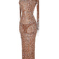 Crystal Dress (Brown/Silver) - Chic by Taj