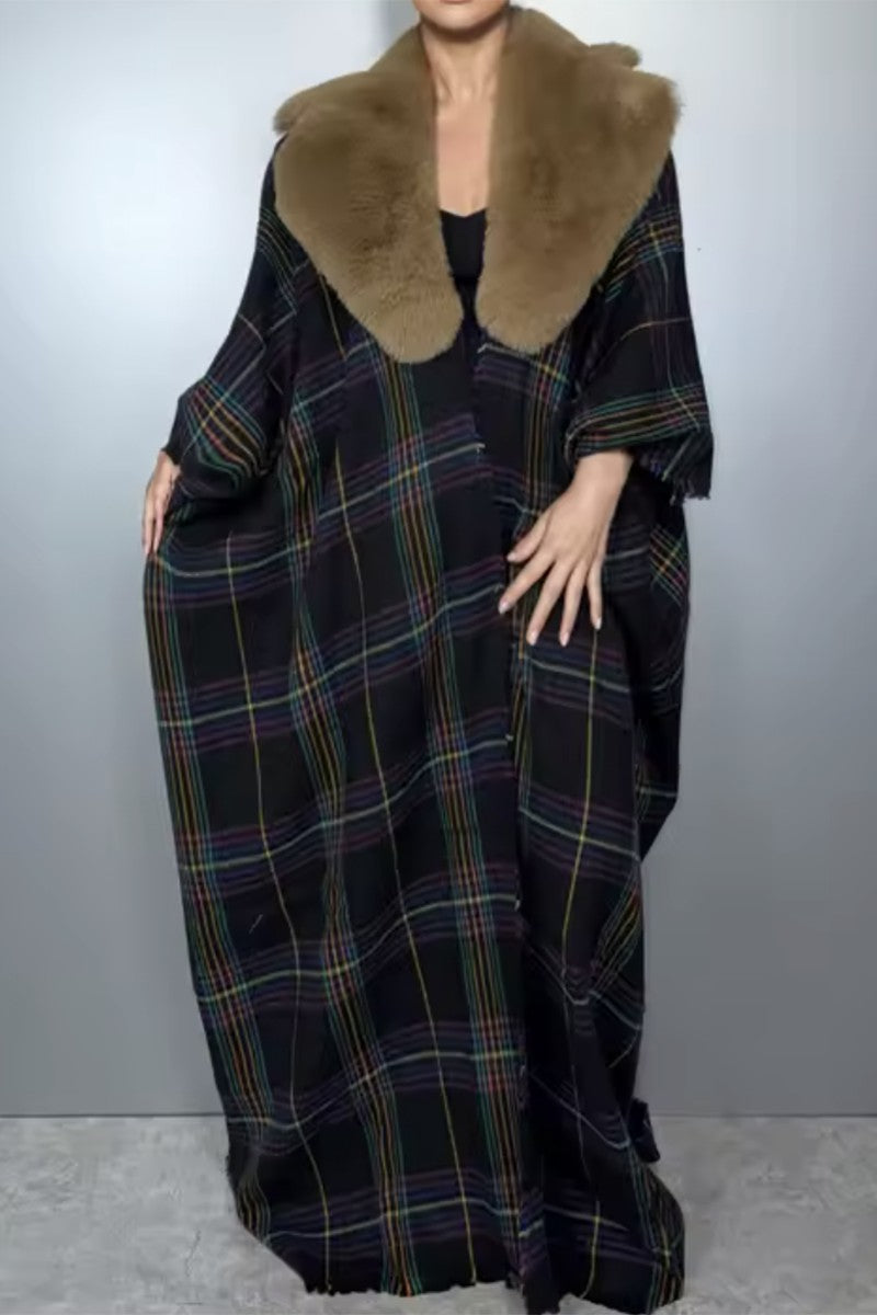 Oversized Open Front Fur Cardigan   ( PREORDER ) 12/15