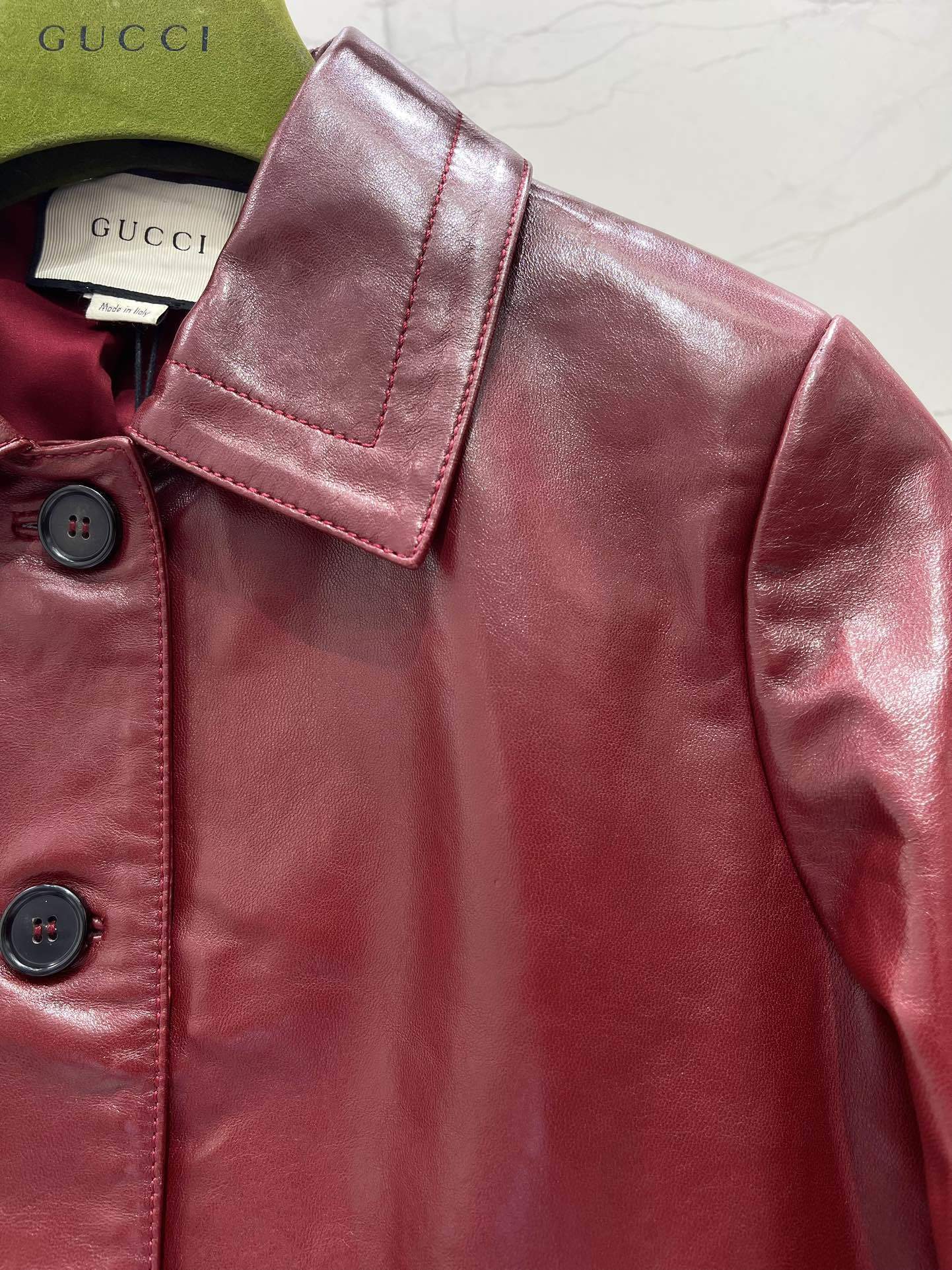 GG Red Leather Jacket